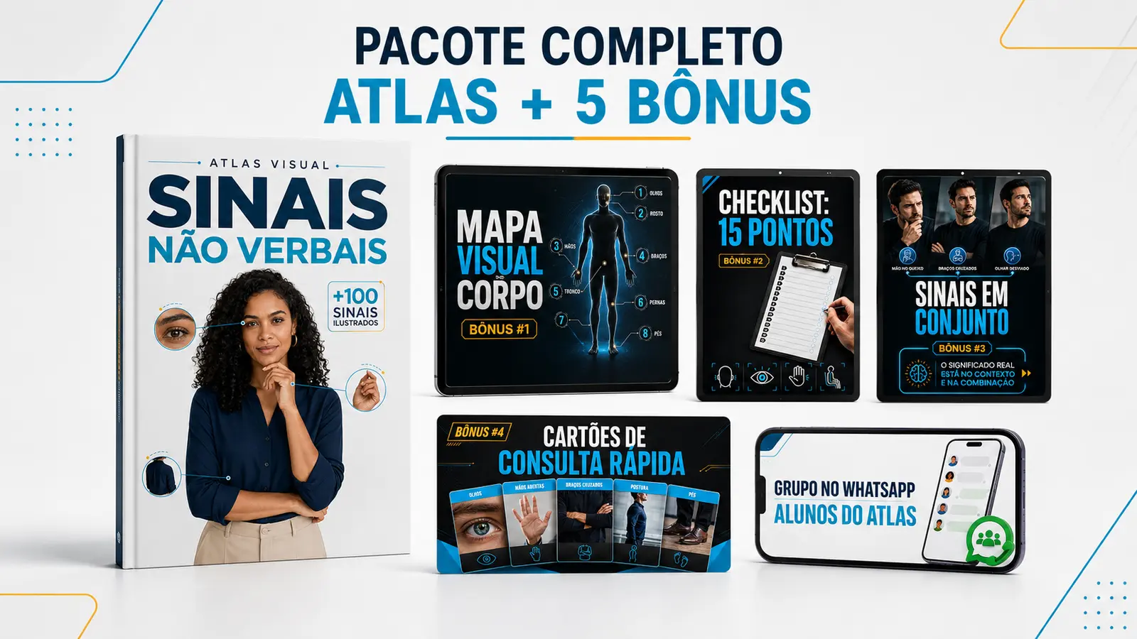 Atlas Visual com os cinco bônus do pacote completo